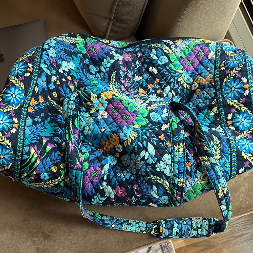 Vera Bradley Floral Quilted Bag - Blue and Green